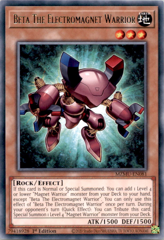 Beta The Electromagnet Warrior Rare Maze of Muertos MZMU-EN081 NM  MZMU-EN081 