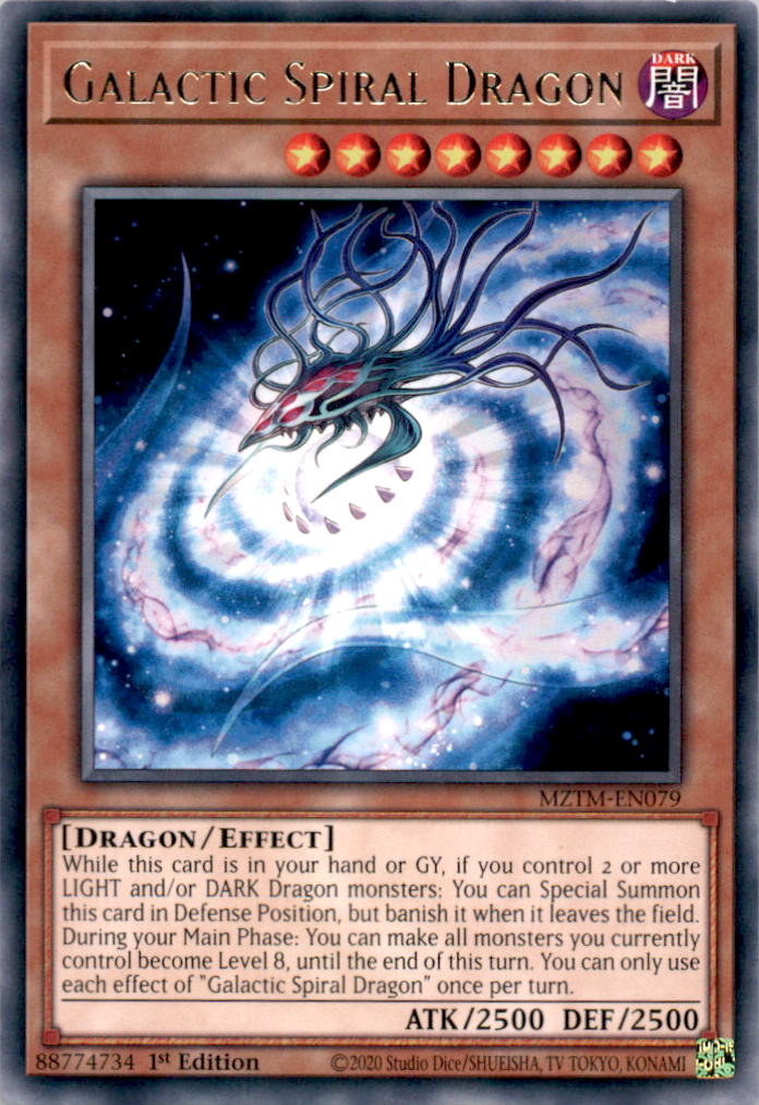 Galactic Spiral Dragon Common 2020 Tin of Lost Memories MP20-EN160 NM 2020 MP20-EN160 MP20