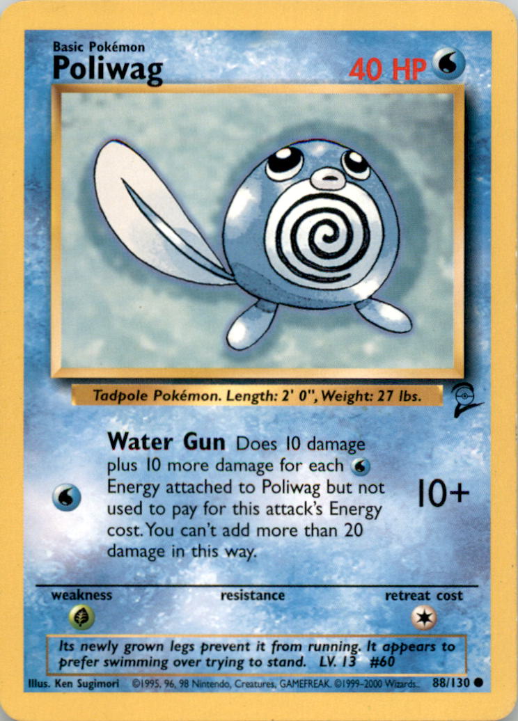 Poliwag Common Base Set 2 088/130 NM  088/130 BS2