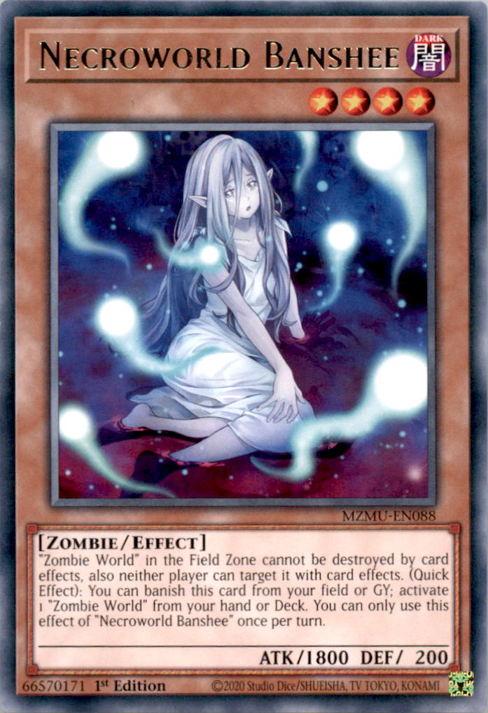 Necroworld Banshee Rare Maze of Muertos MZMU-EN088 NM  MZMU-EN088 