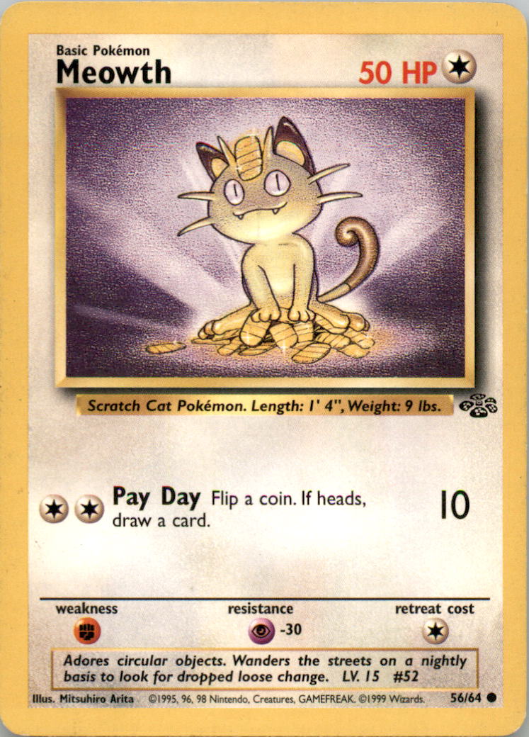 Meowth Common Jungle 56/64 NM 56/64 JU