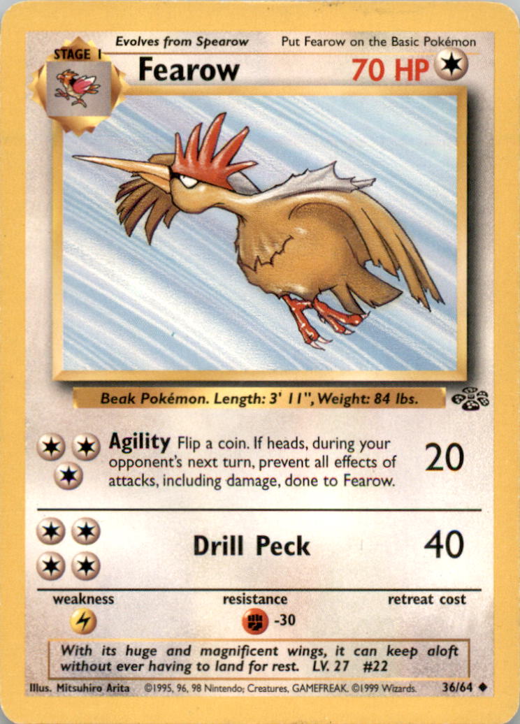 Fearow Uncommon Jungle 36/64 NM  36/64 JU