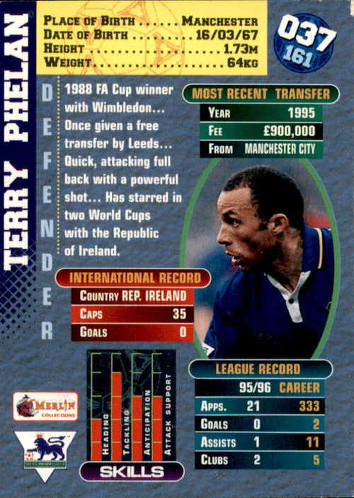1996-97 Merlin's Premier Gold #37 Terry Phelan