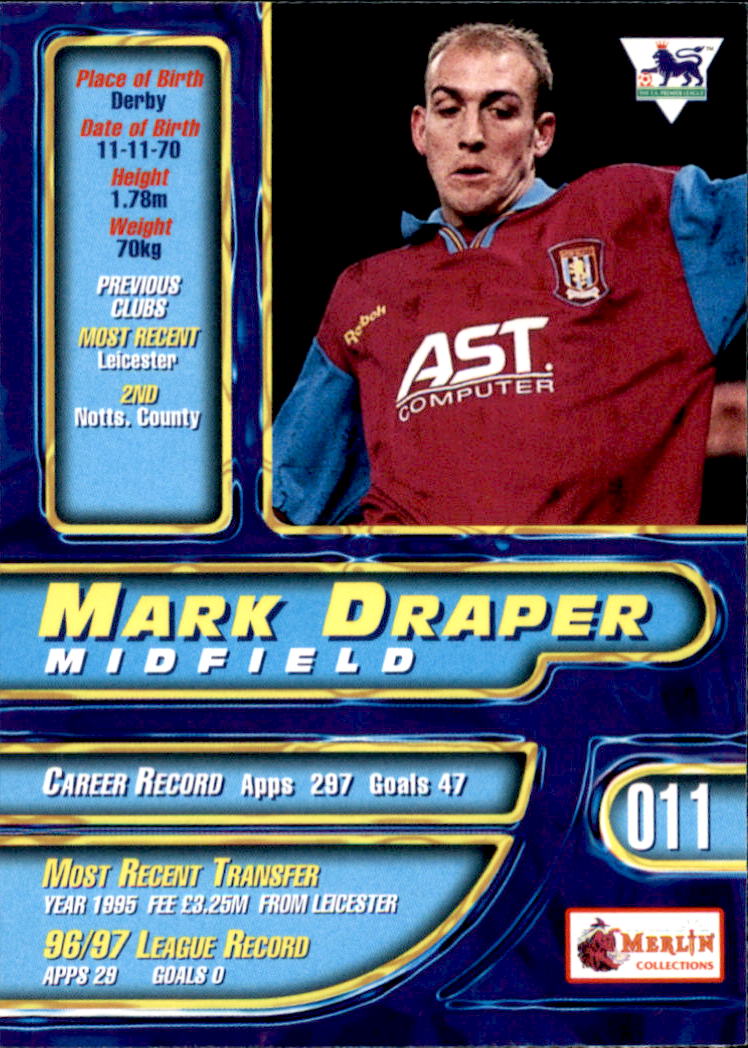 1997-98 Merlin Premier Gold #11 Mark Draper