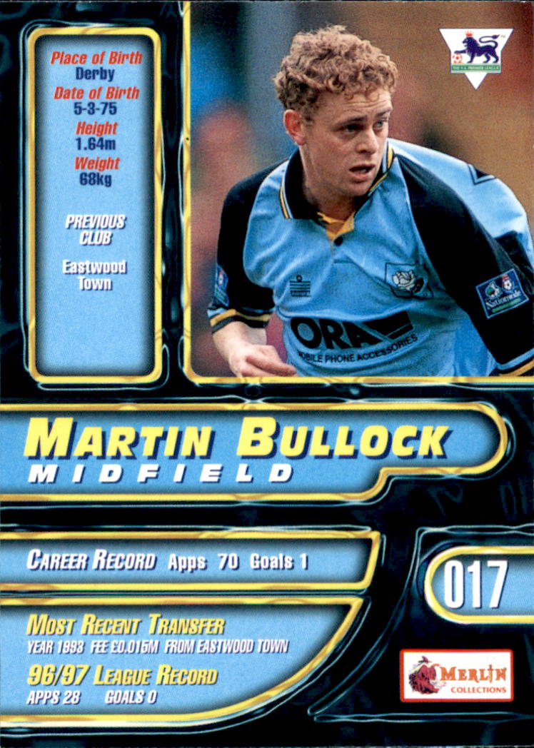 1997-98 Merlin Premier Gold #17 Martin Bullock