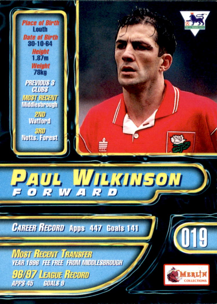 1997-98 Merlin Premier Gold #19 Paul Wilkinson