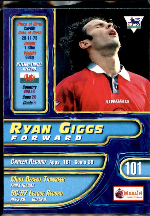 1997-98 Merlin Premier Gold #101 Ryan Giggs