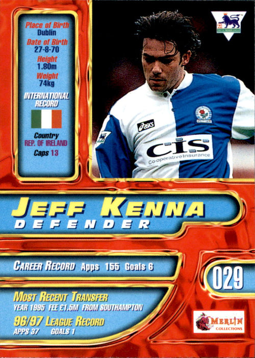 1997-98 Merlin Premier Gold #29 Jeff Kenna