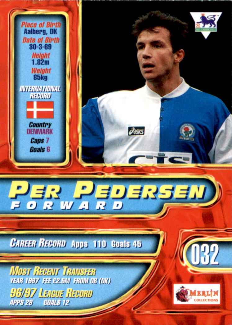 1997-98 Merlin Premier Gold #32 Per Pedersen
