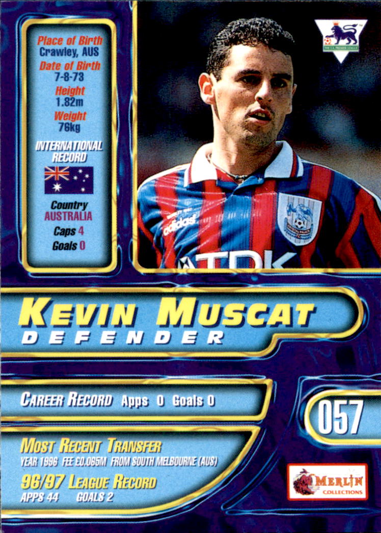 1997-98 Merlin Premier Gold #57 Kevin Muscat