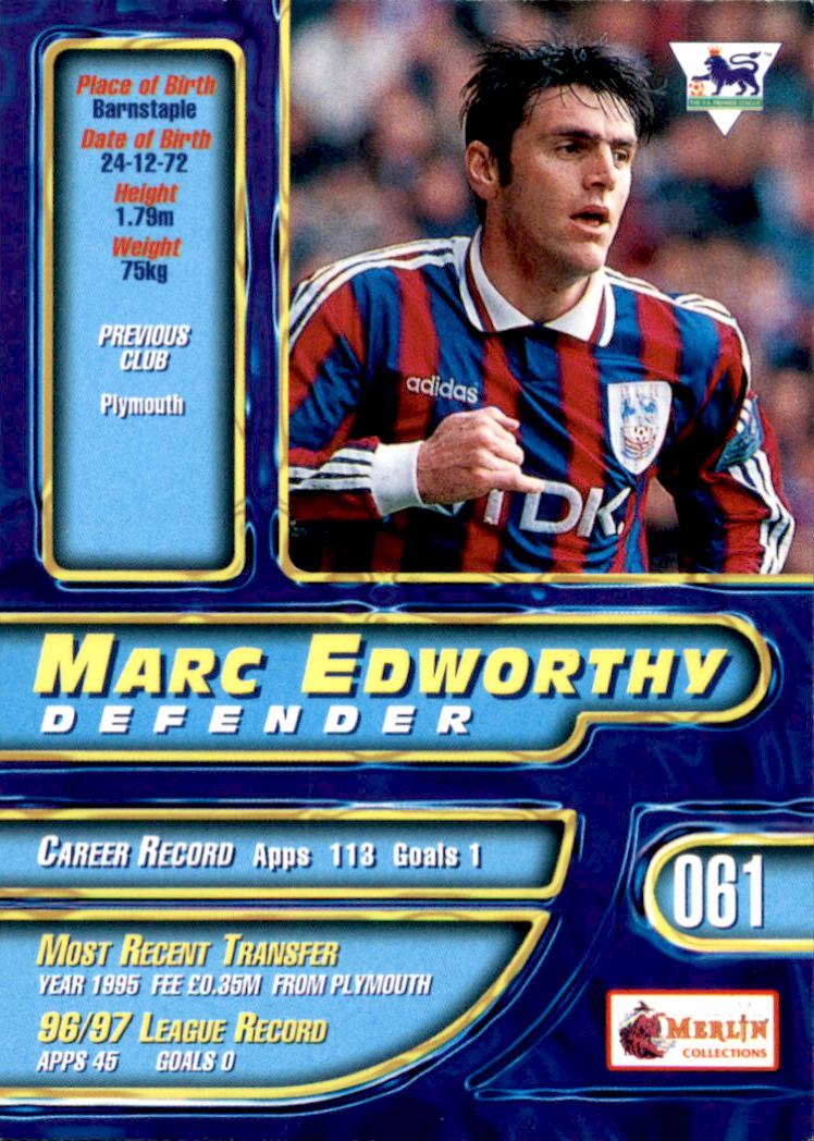 1997-98 Merlin Premier Gold #61 Marc Edworthy