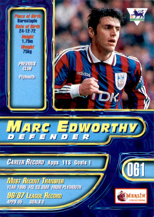 1997-98 Merlin Premier Gold #61 Marc Edworthy