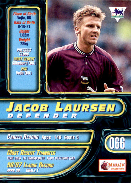 1997-98 Merlin Premier Gold #66 Jacob Laursen