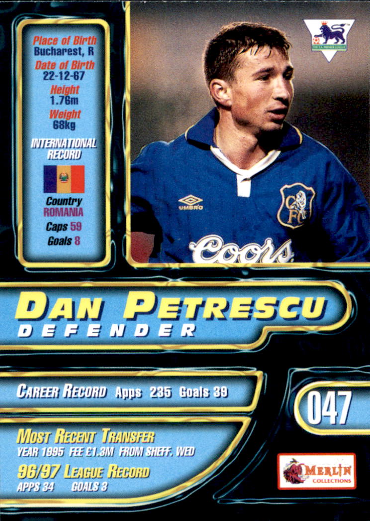 1997-98 Merlin Premier Gold #47 Dan Petrescu