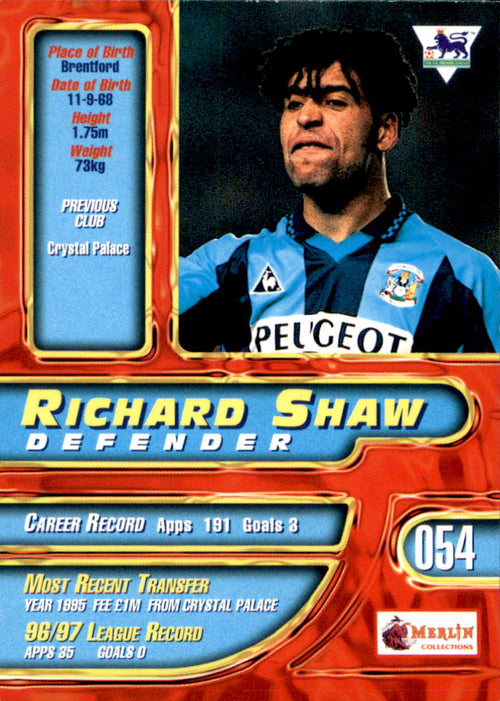 1997-98 Merlin Premier Gold #54 Richard Shaw