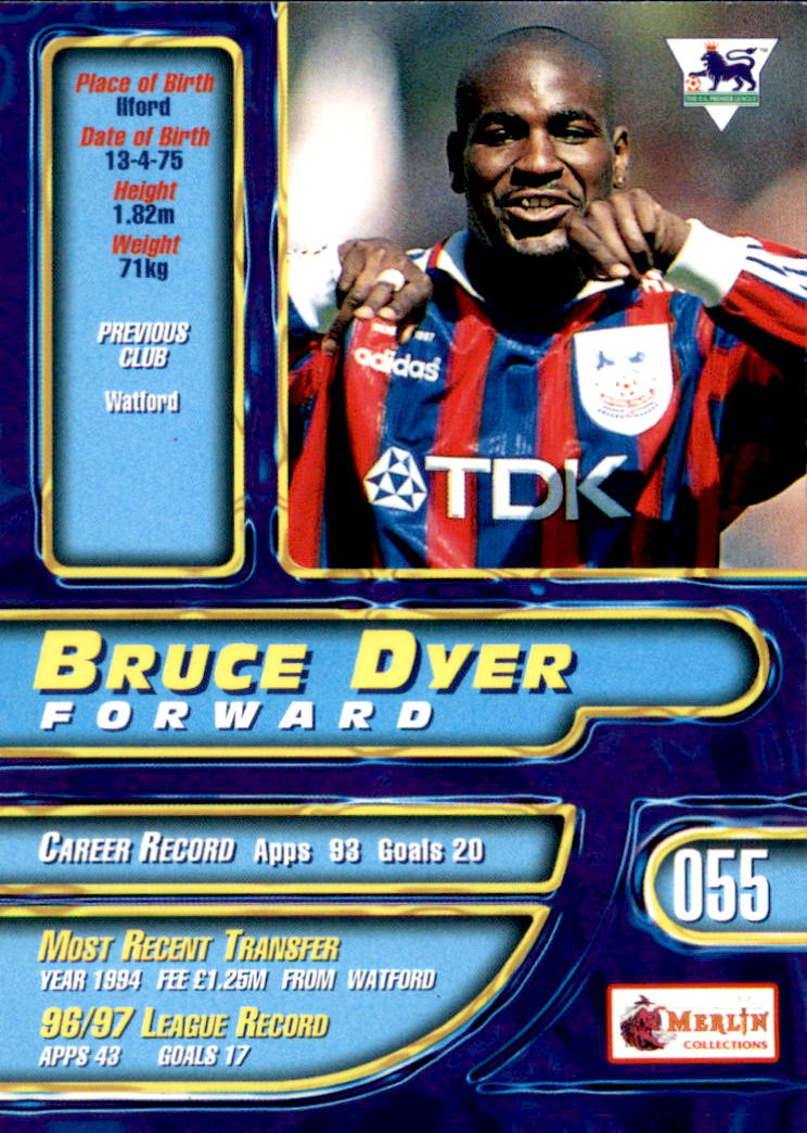 1997-98 Merlin Premier Gold #55 Bruce Dyer