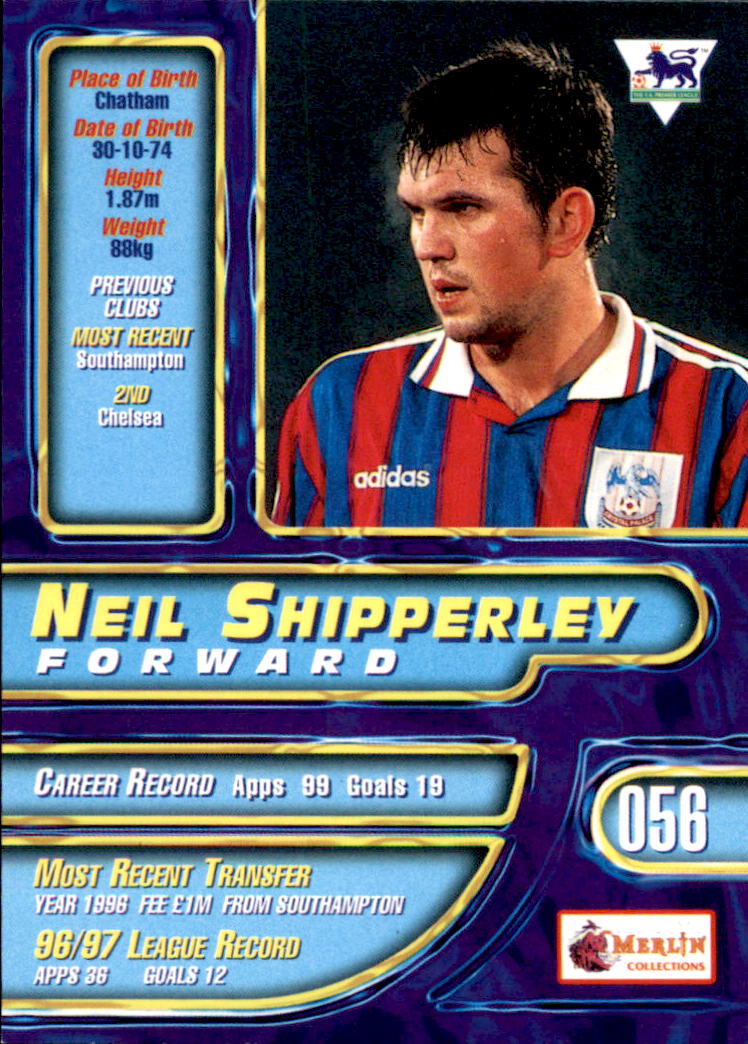 1997-98 Merlin Premier Gold #56 Neil Shipperley