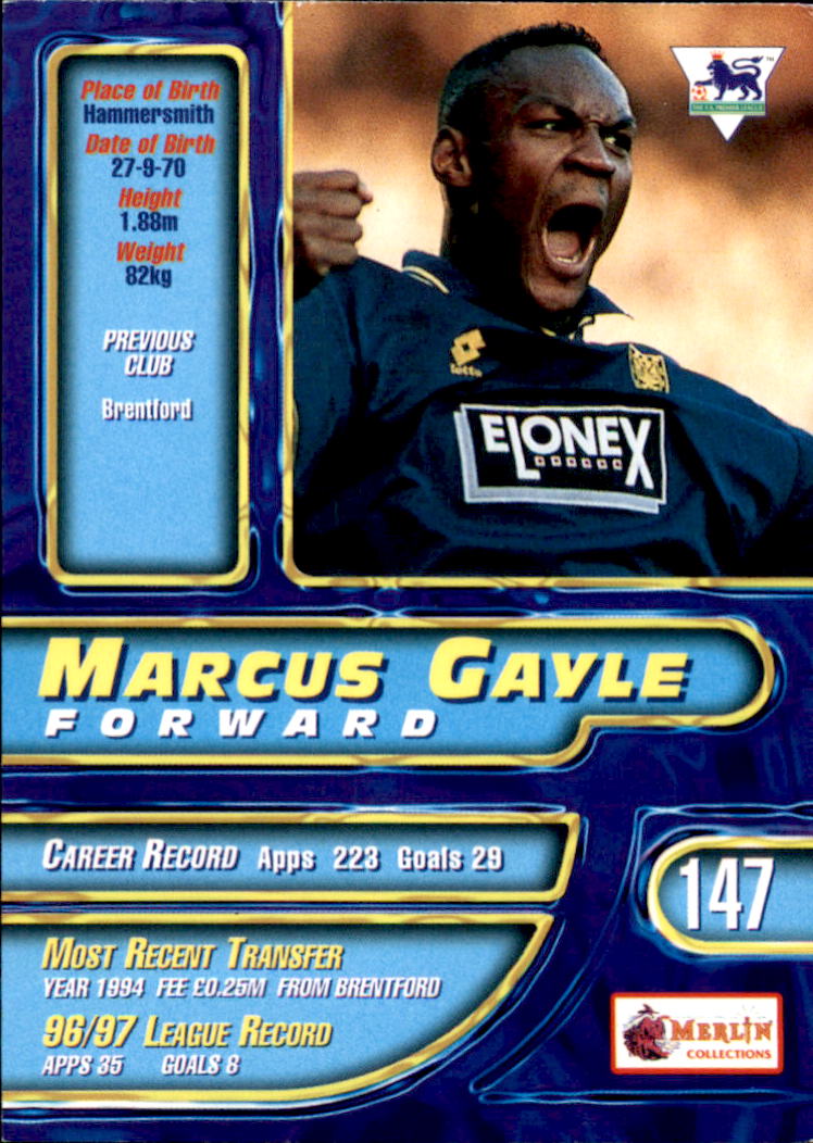 1997-98 Merlin Premier Gold #147 Marcus Gayle