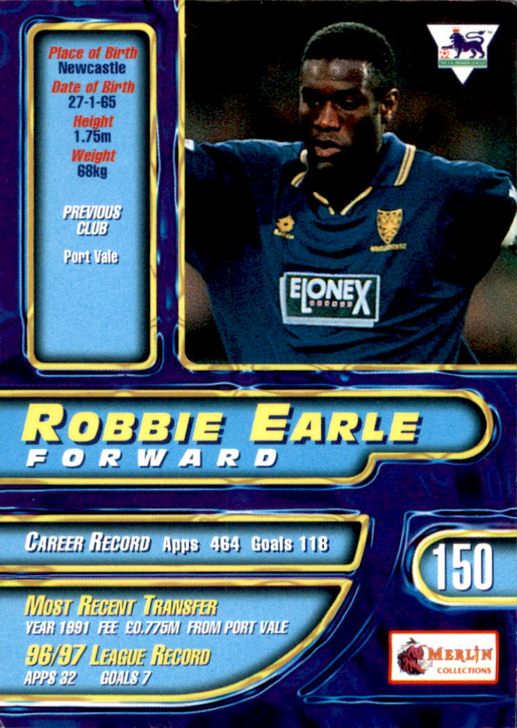 1997-98 Merlin Premier Gold #150 Robbie Earle