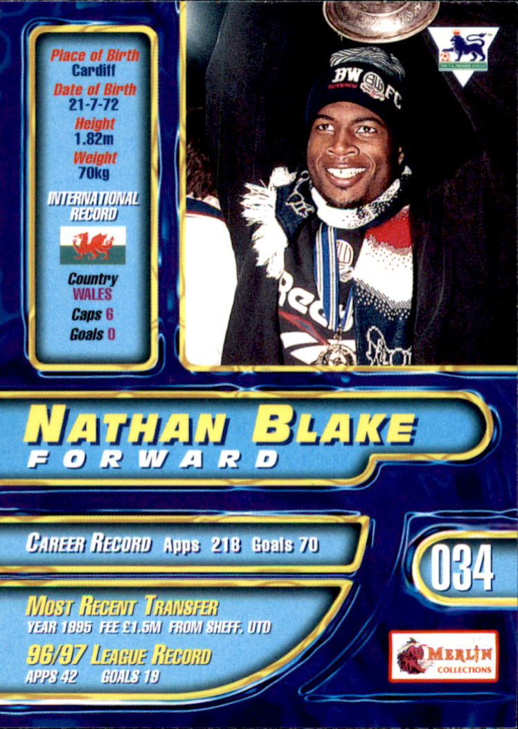 1997-98 Merlin Premier Gold #34 Nathan Blake