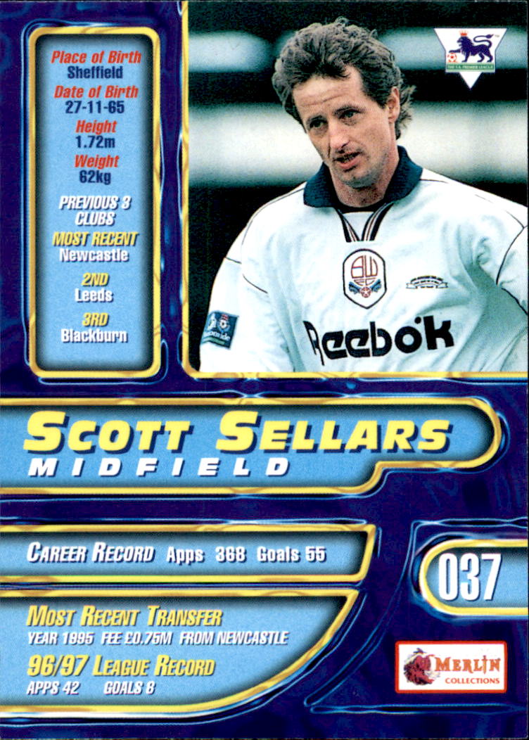 1997-98 Merlin Premier Gold #37 Scott Sellars