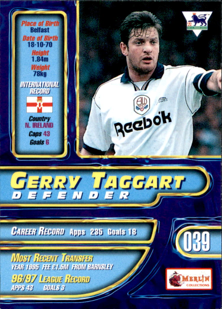 1997-98 Merlin Premier Gold #39 Gerry Taggart