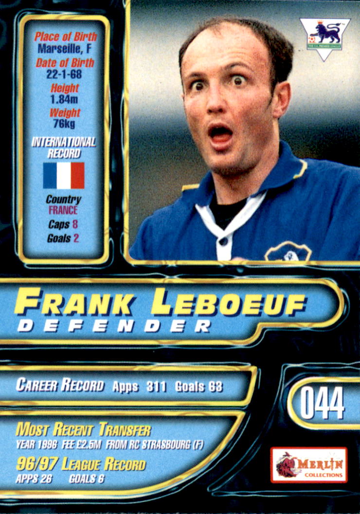 1997-98 Merlin Premier Gold #44 Frank Leboeuf