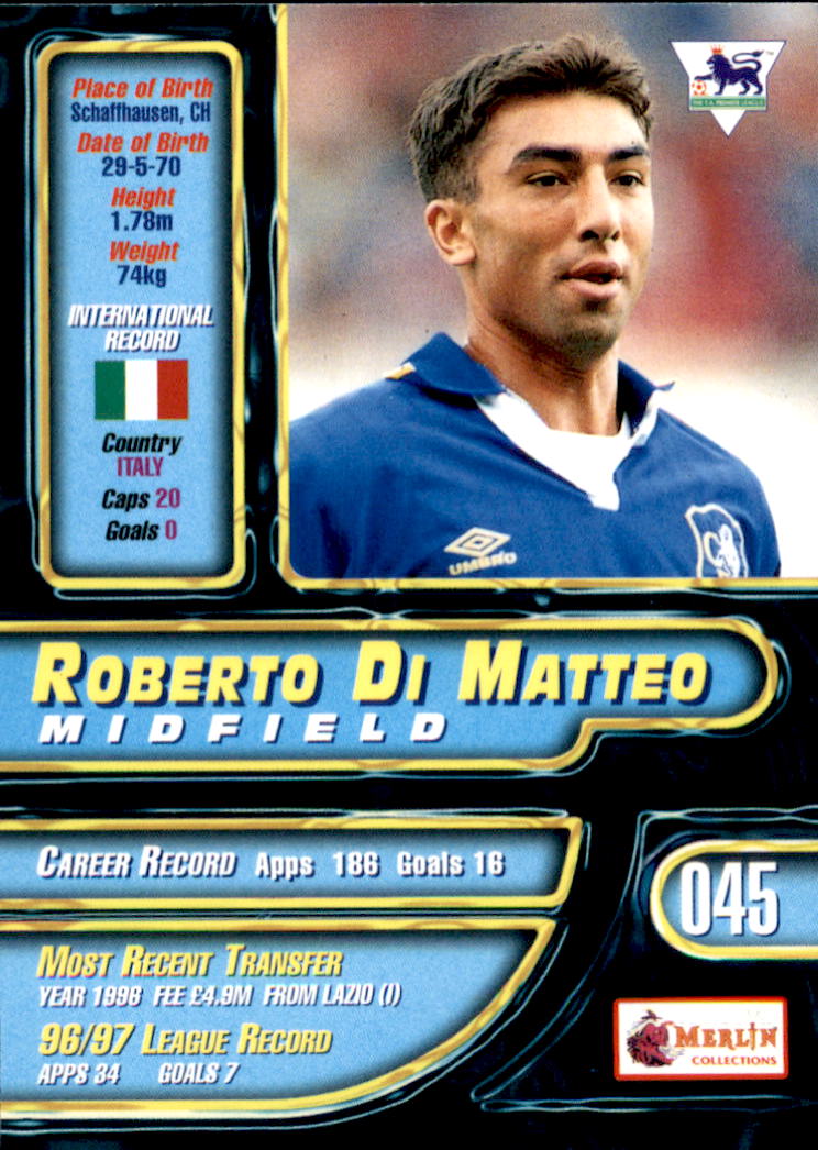 1997-98 Merlin Premier Gold #45 Roberto Di Matteo