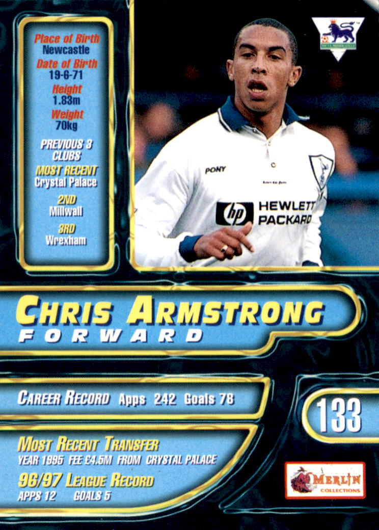 1997-98 Merlin Premier Gold #133 Chris Armstrong