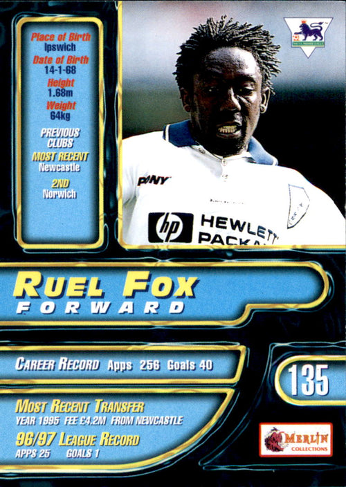 1997-98 Merlin Premier Gold #135 Ruel Fox