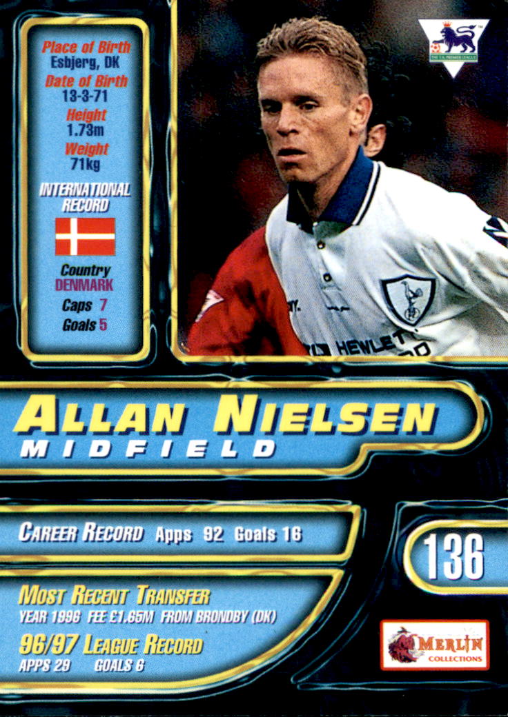 1997-98 Merlin Premier Gold #136 Allan Nielsen