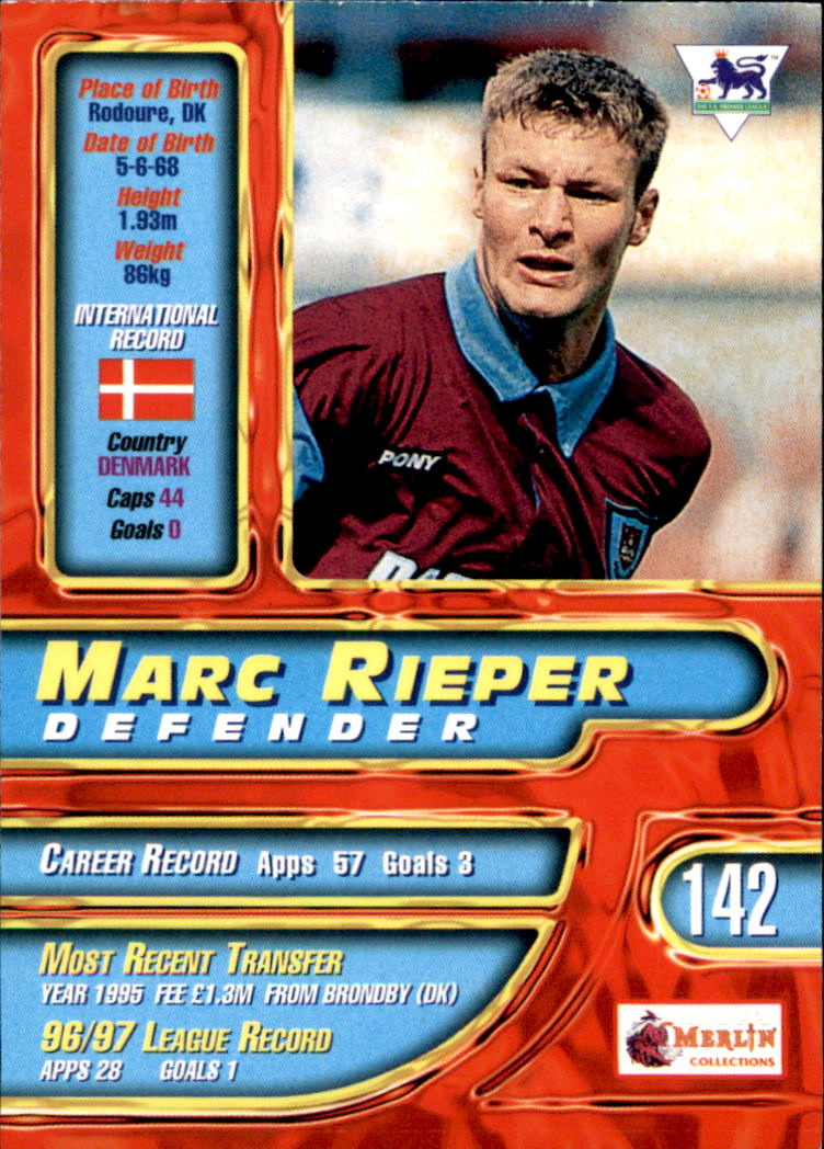 1997-98 Merlin Premier Gold #142 Marc Rieper