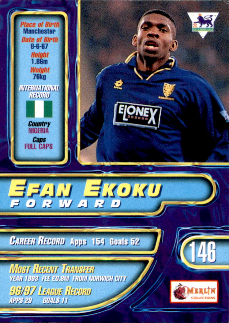 1997-98 Merlin Premier Gold #146 Efan Ekoku