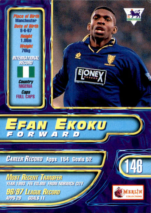 1997-98 Merlin Premier Gold #146 Efan Ekoku