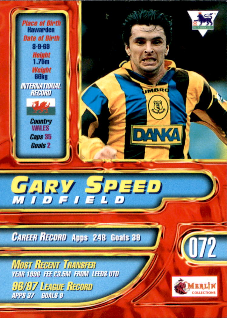 1997-98 Merlin Premier Gold #72 Gary Speed