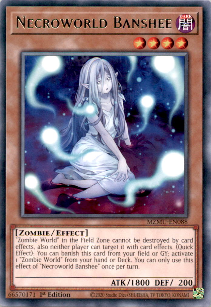 Necroworld Banshee Rare Maze of Muertos MZMU-EN088 NM  MZMU-EN088 