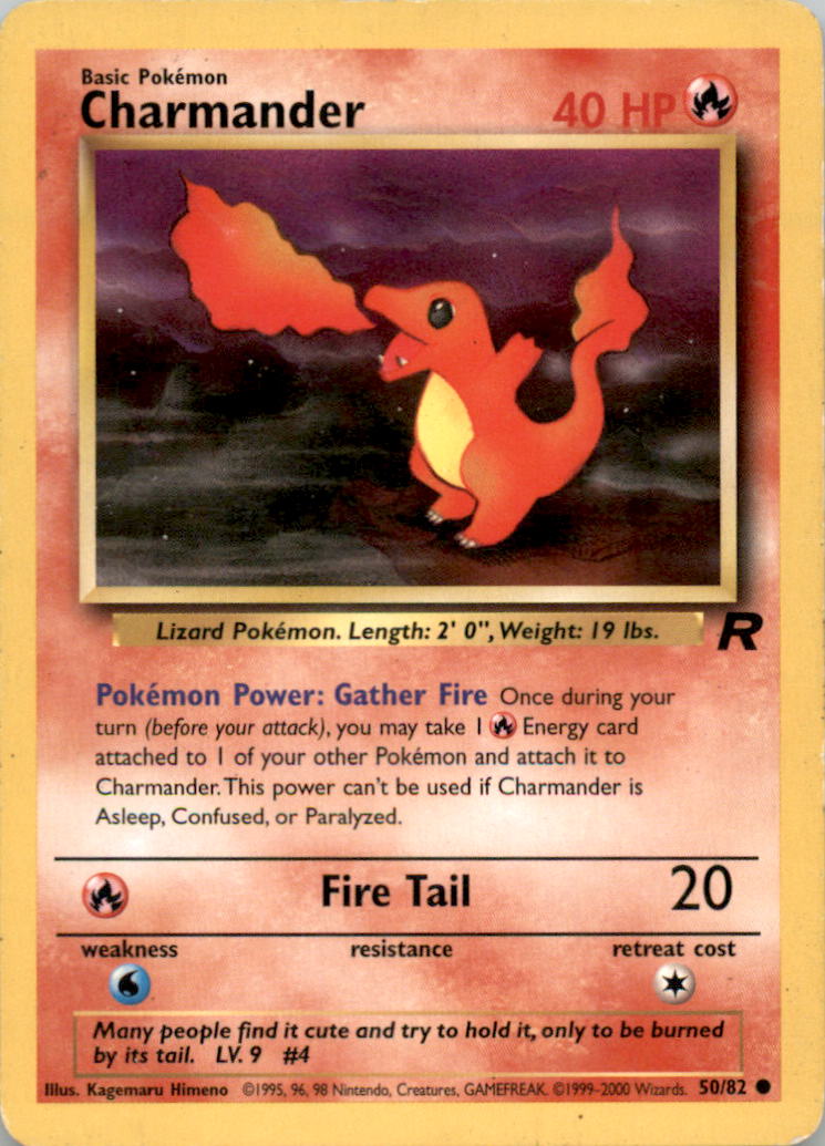 Charmander Common Team Rocket 50/82 NM  50/82 TR