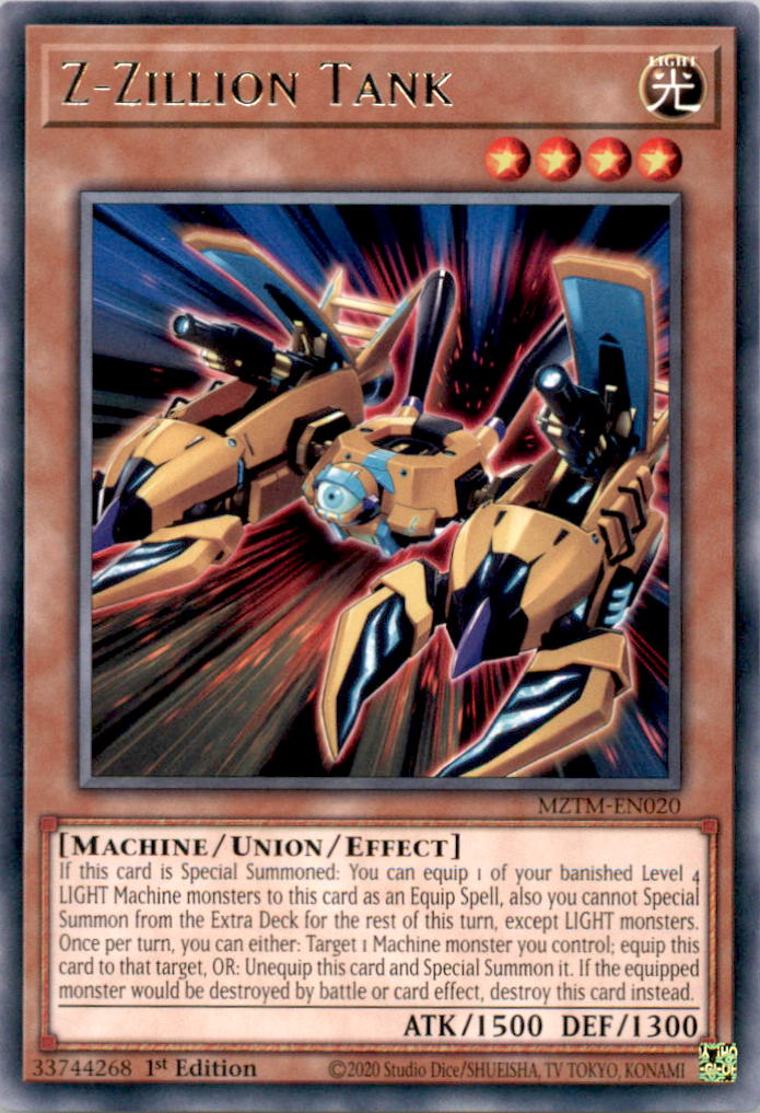 Z-Zillion Tank Rare Maze of the Master MZTM-EN020 NM  MZTM-EN020 MZTM