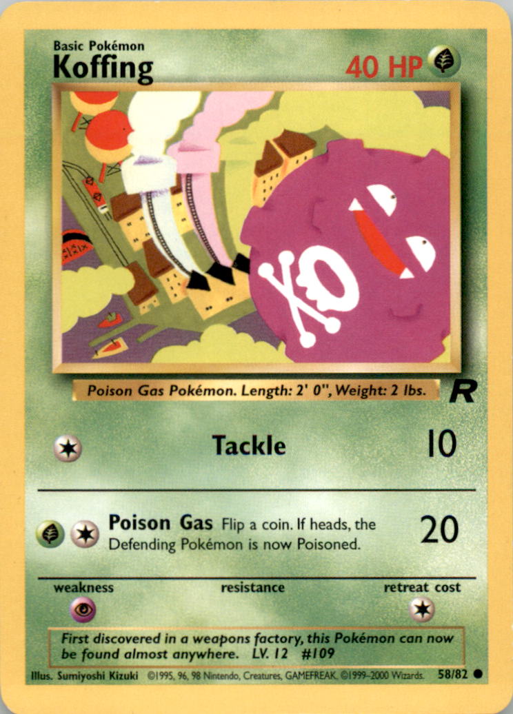 Koffing Common Team Rocket 58/82 NM 58/82 TR