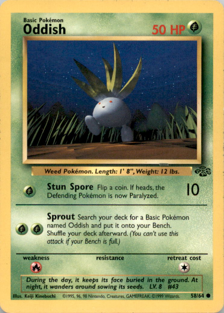 Oddish Common Jungle 58/64 NM 58/64 JU