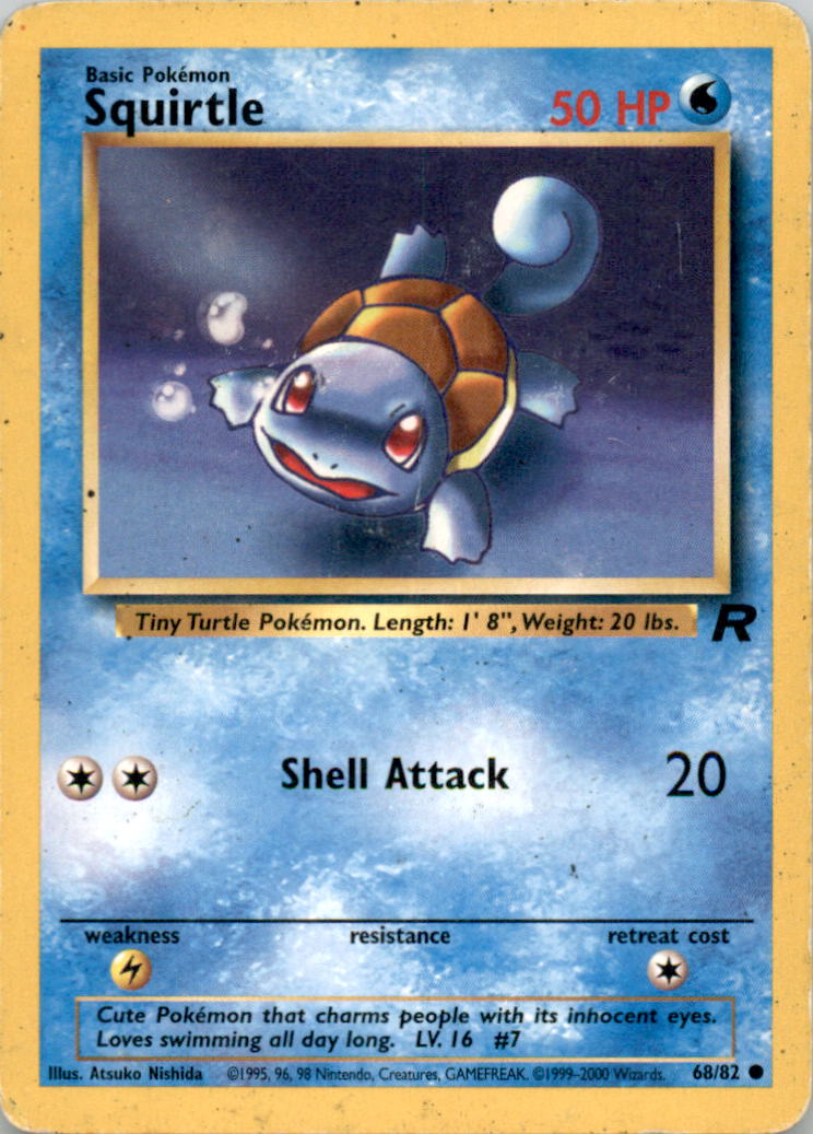 Squirtle Common Team Rocket 68/82 NM 68/82 TR