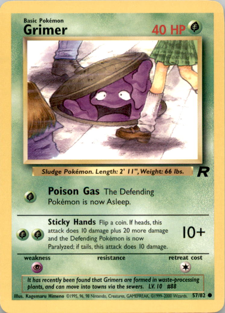 Grimer Common Team Rocket 57/82 NM 57/82 TR