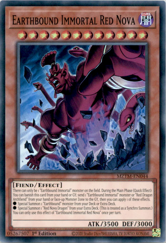 Earthbound Immortal Red Nova Super Rare Maze of the Master MZTM-EN044 NM  MZTM-EN044 MZTM