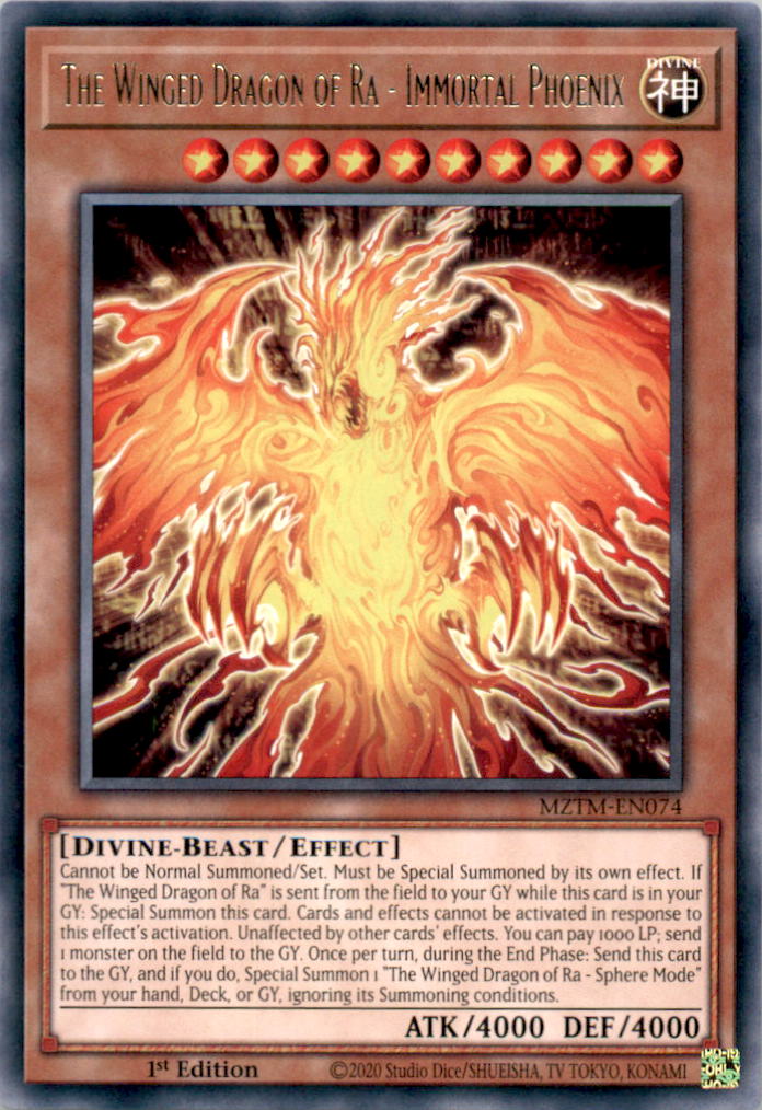 The Winged Dragon of Ra - Immortal Phoenix Rare Maze of the Master MZTM-EN074 NM  MZTM-EN074 MZTM