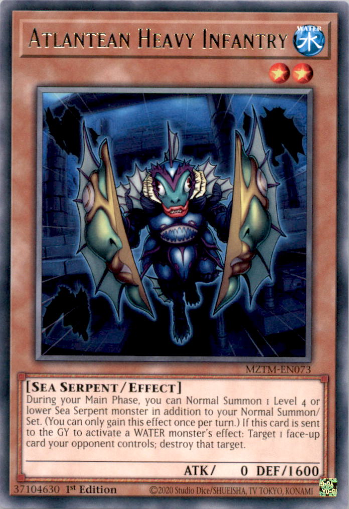 Atlantean Heavy Infantry Rare Maze of the Master MZTM-EN073 NM MZTM-EN073 MZTM