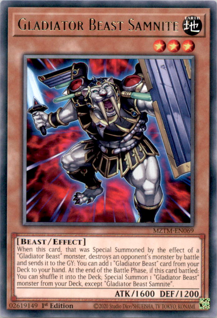 Gladiator Beast Samnite Rare Maze of the Master MZTM-EN069 NM  MZTM-EN069 MZTM