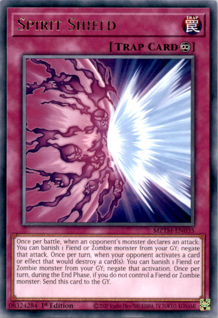 Spirit Shield Rare Maze of the Master MZTM-EN035 NM  MZTM-EN035 MZTM