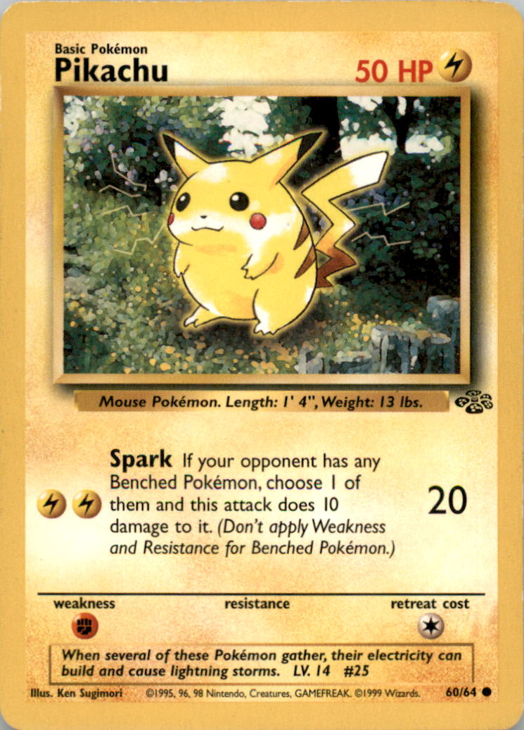 Pikachu Common Jungle 60/64 NM 60/64 JU