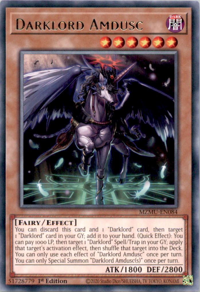 Darklord Amdusc Rare Maze of Muertos MZMU-EN084 NM  MZMU-EN084 