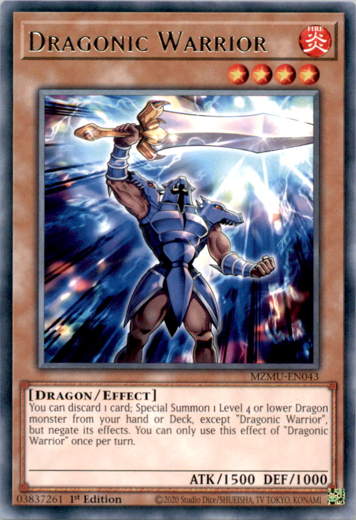 Dragonic Warrior Rare Maze of Muertos MZMU-EN043 NM  MZMU-EN043 